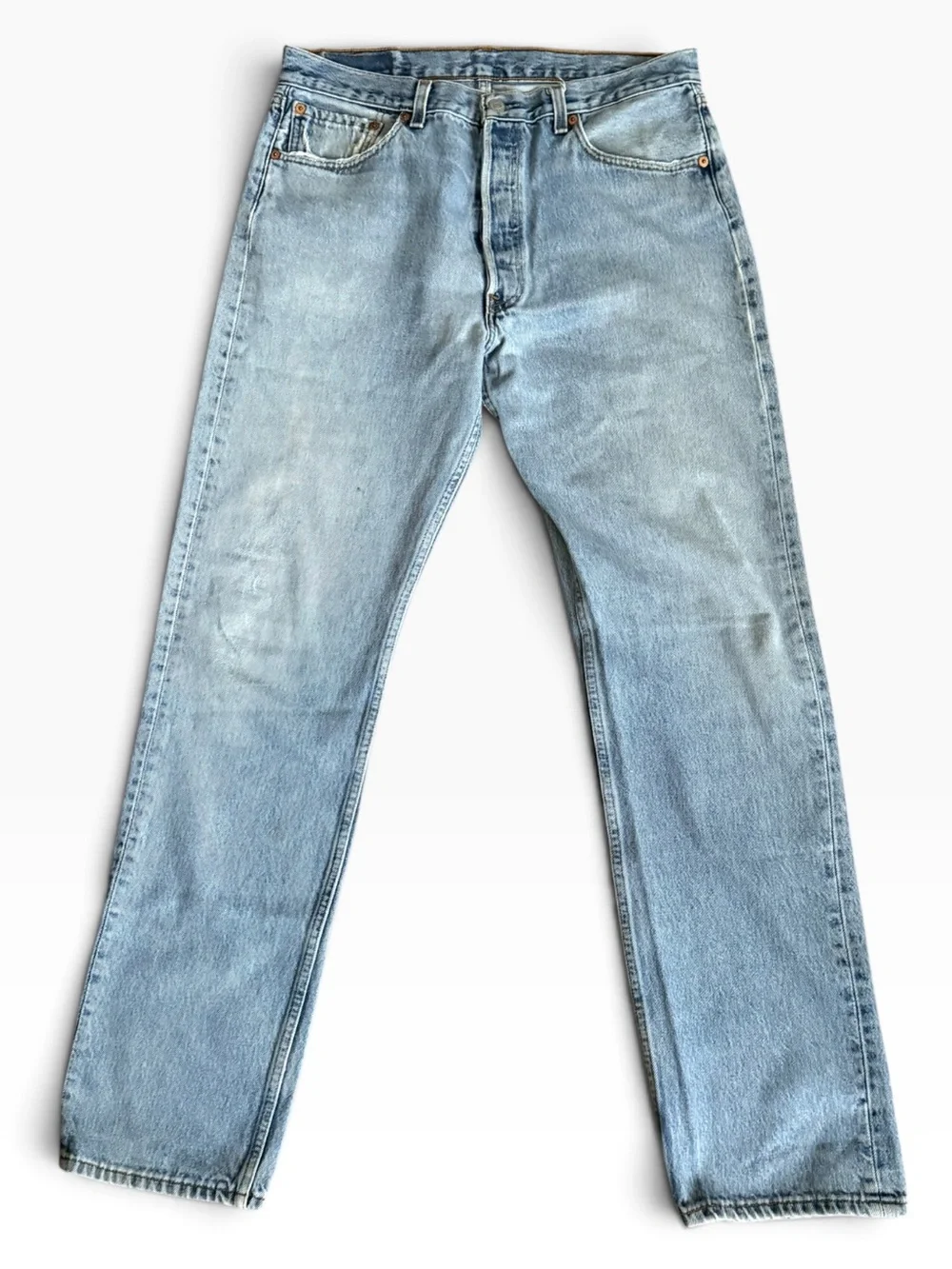 Vintage 2000 Levi's 501 Classic Straight-Leg Jeans Med Stone Wash 34 X 33 Mexico